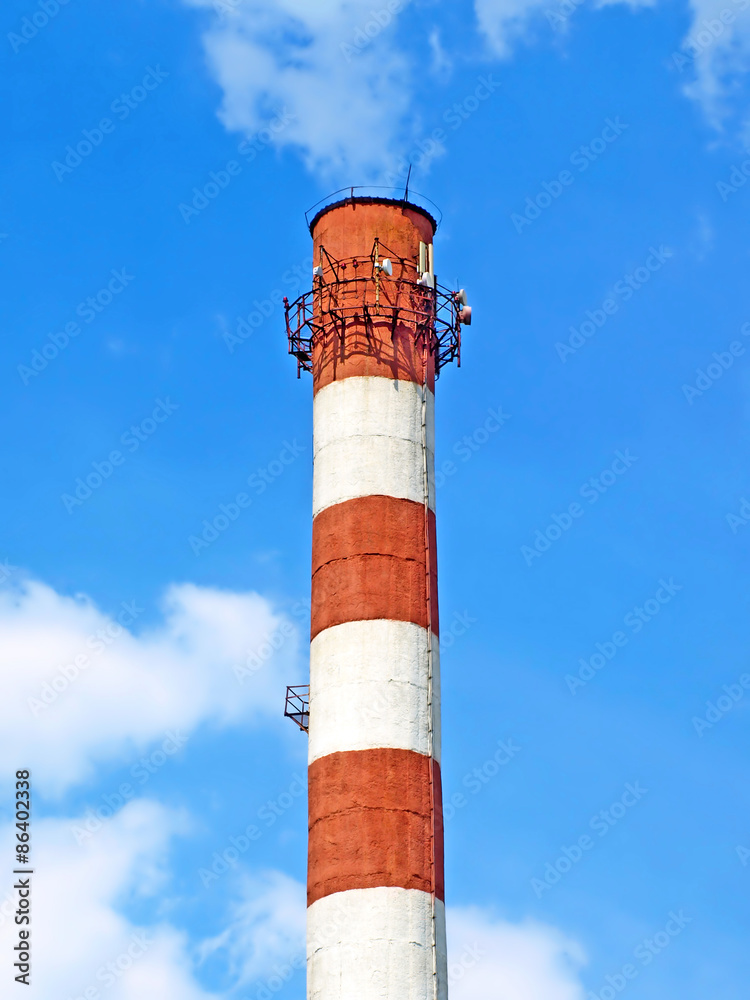 High smoking chimney.