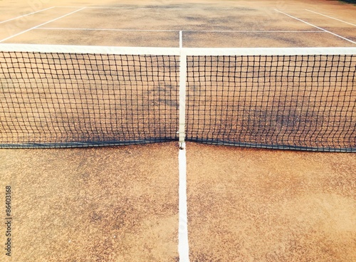 Old tennis clay court