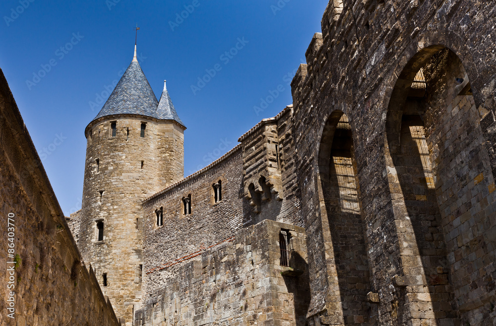 Castle of Carcassonne, France. Europe