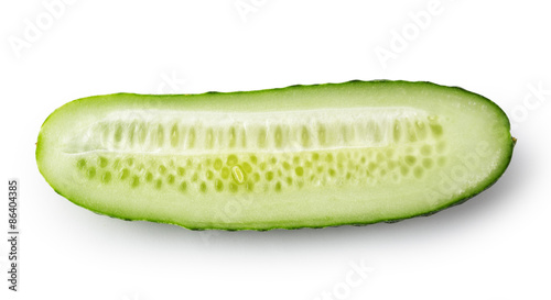 Half sliced cucumber