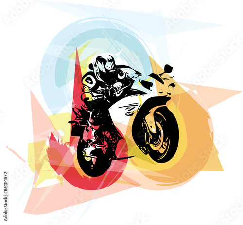 Extreme motocross racer by motorcycle