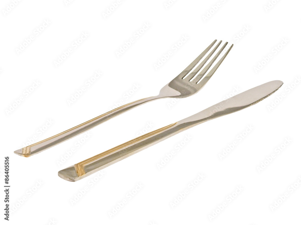Cutlery set.Isolated.