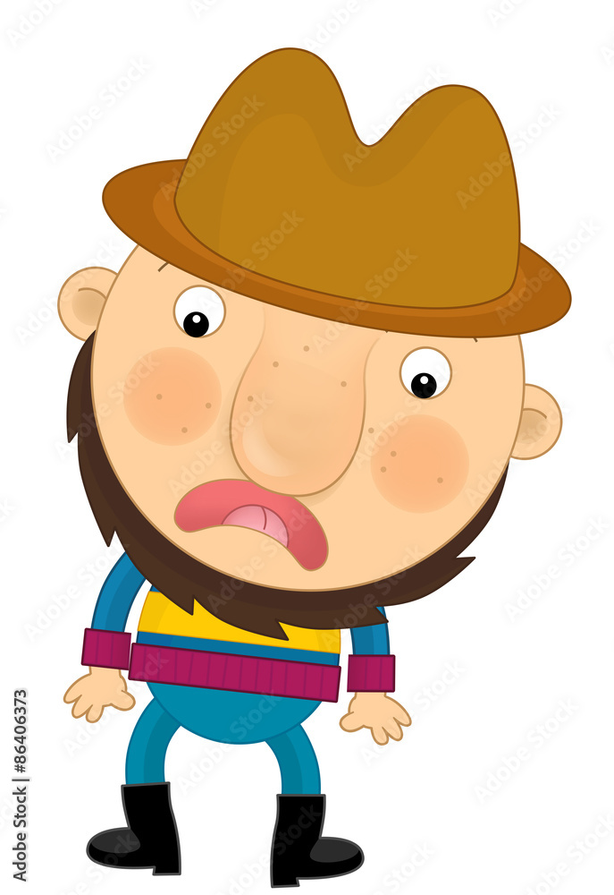 Cartoon farmer - illustration for the children Cartoon farmer - illustration for the children