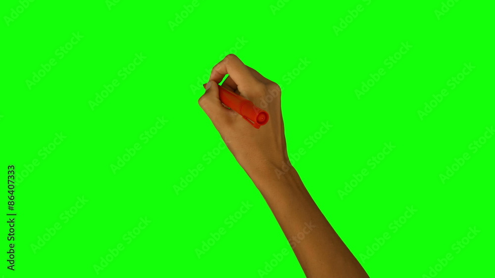 Close up of hand drawing a cirlce