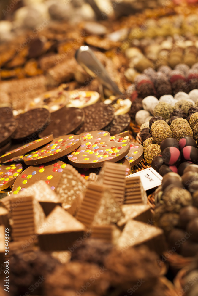 Assorted sweets on the market Assorted sweets on the market