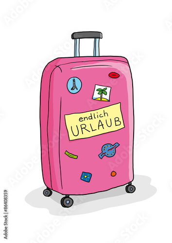 Koffer pink - endlich Urlaub