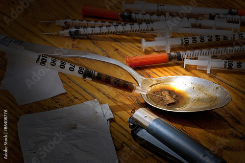 Slika na platnu Heroine injection social issue