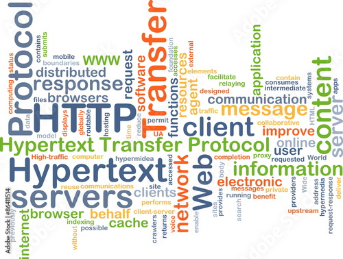 Hypertext transfer protocol HTTP background concept