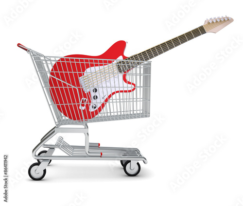 Guitar in shopping cart