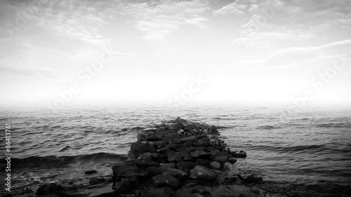 Stone Pier at Sea