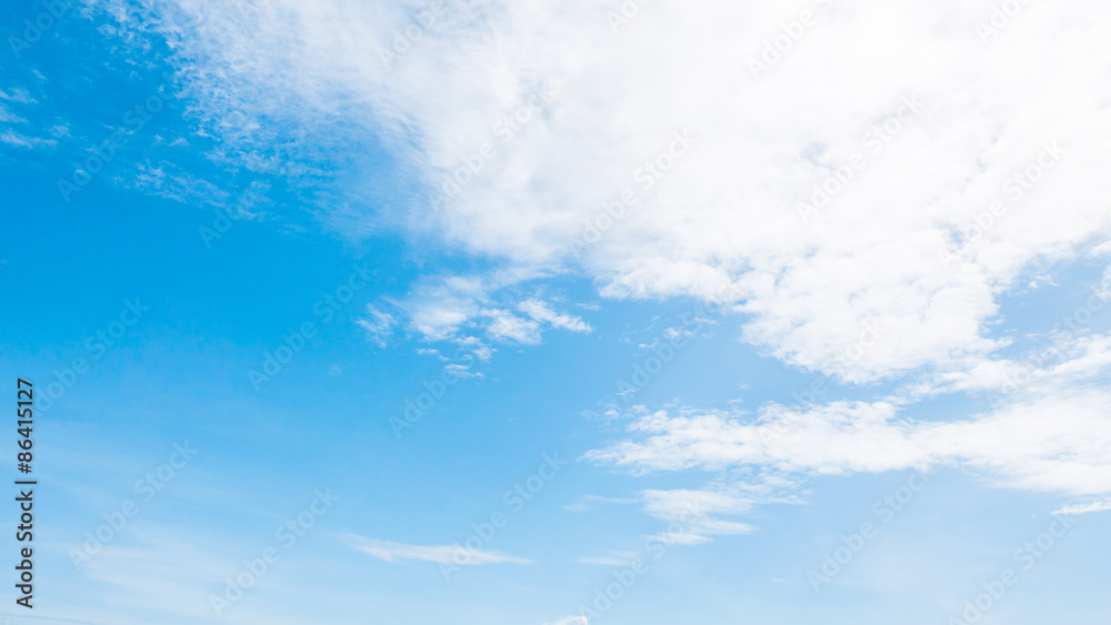 White cloud on blue sky background White cloud on blue sky background