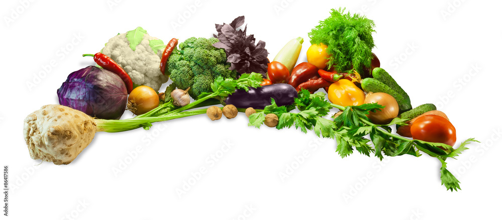 Vegetables, herbs and nuts