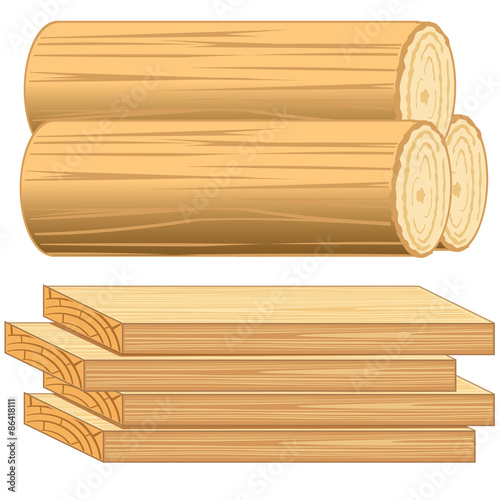 Boards and log