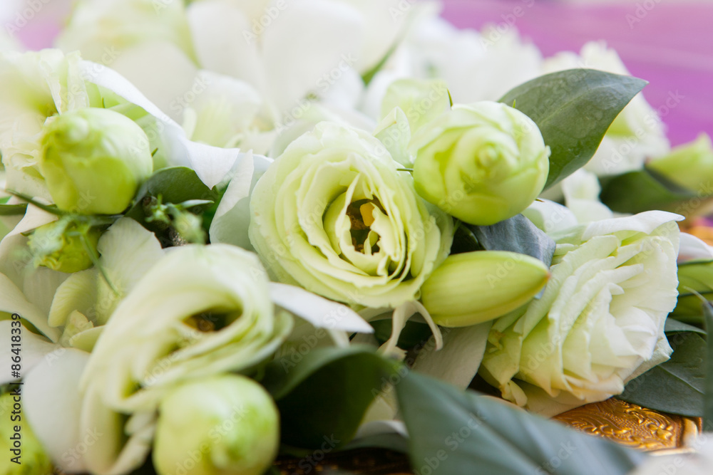 Fototapeta premium Floral arrangement at a wedding ceremony