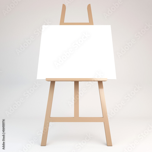 3d rendering of a wooden easel