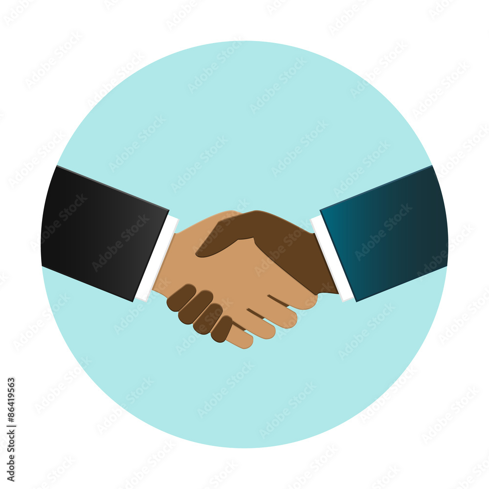 Handshake icon flat shaking hands Stock Vector Images - Page 3 - Alamy