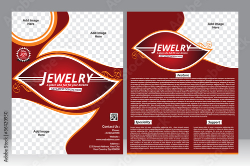 jewelry design flyer design template