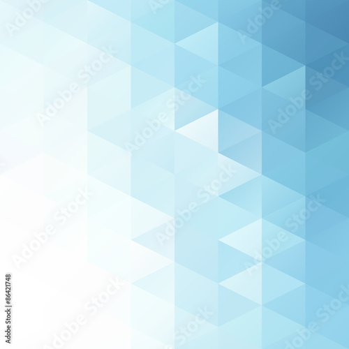 Blue White Bright Mosaic Background, Creative Design Templates