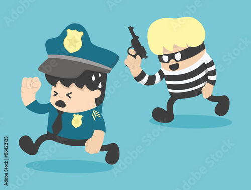  police escapes Thief