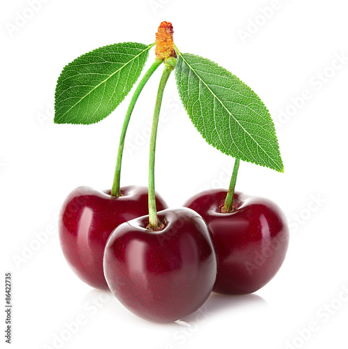 Wallpaper Mural Cherries isolated on white background Torontodigital.ca