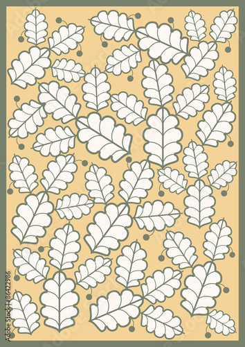 Leaves pattern background yellow and green
