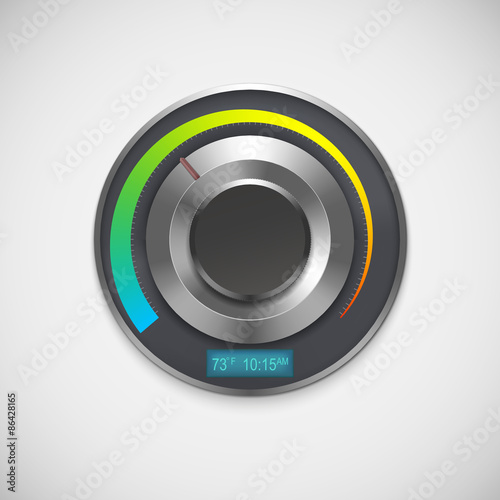 Thermostat on the white