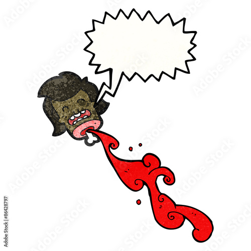 gross severed head cartoon