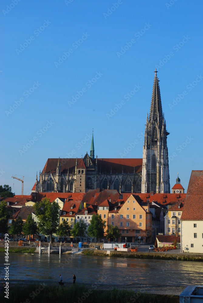 Blick zum Regensburger Dom