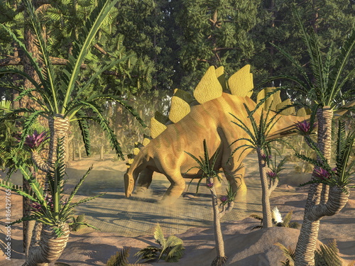 Stegosaurus dinosaur - 3D render photo