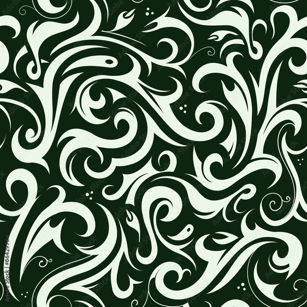 Seamless floral ornament Seamless floral ornament