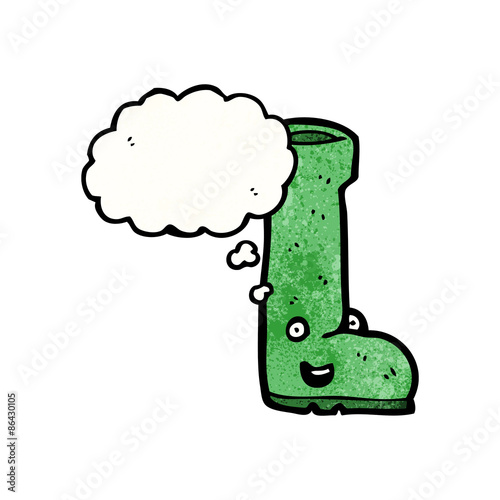 cartoon wellington boot