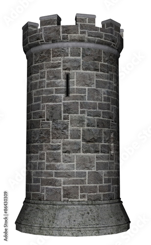 Photo Castle tower - 3D render