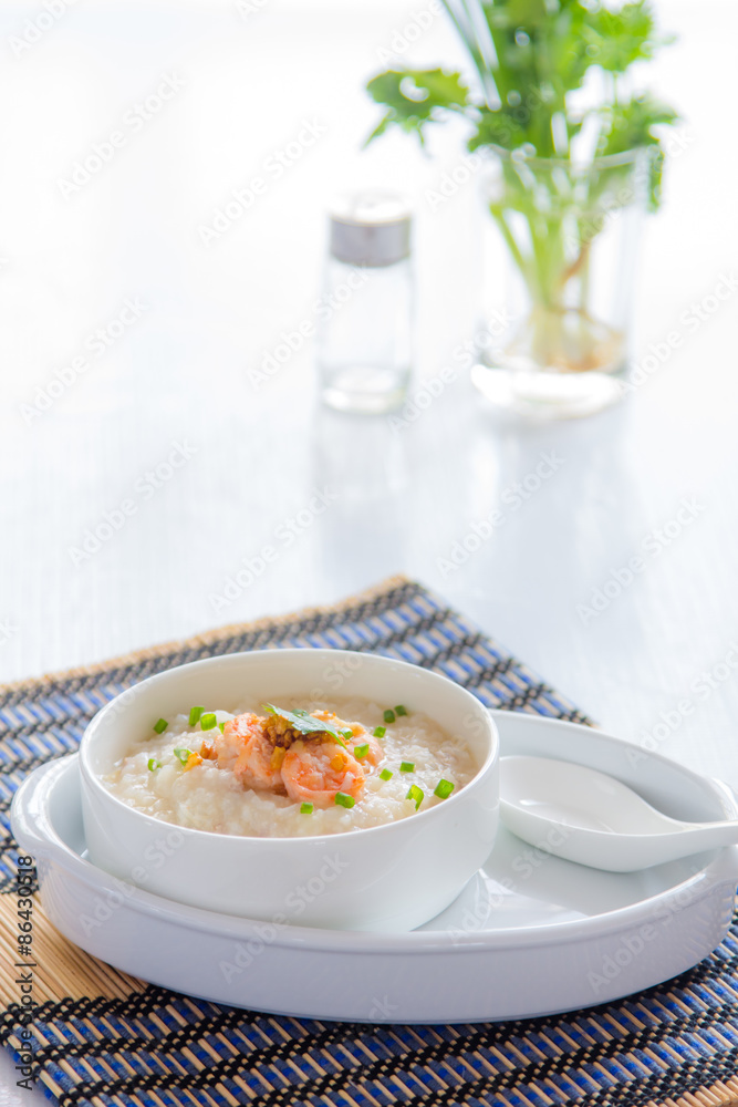 rice porridge with shrimp rice porridge with shrimp