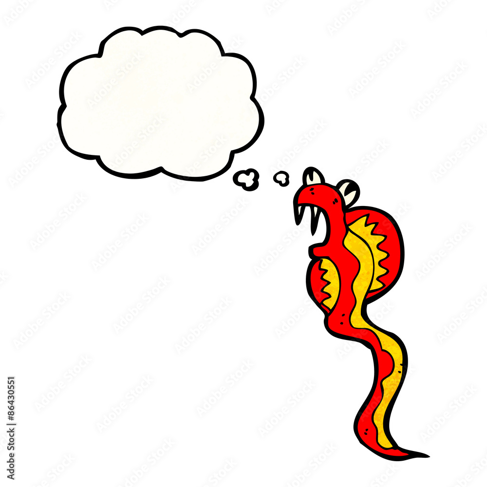 Fototapeta premium poisonous snake cartoon