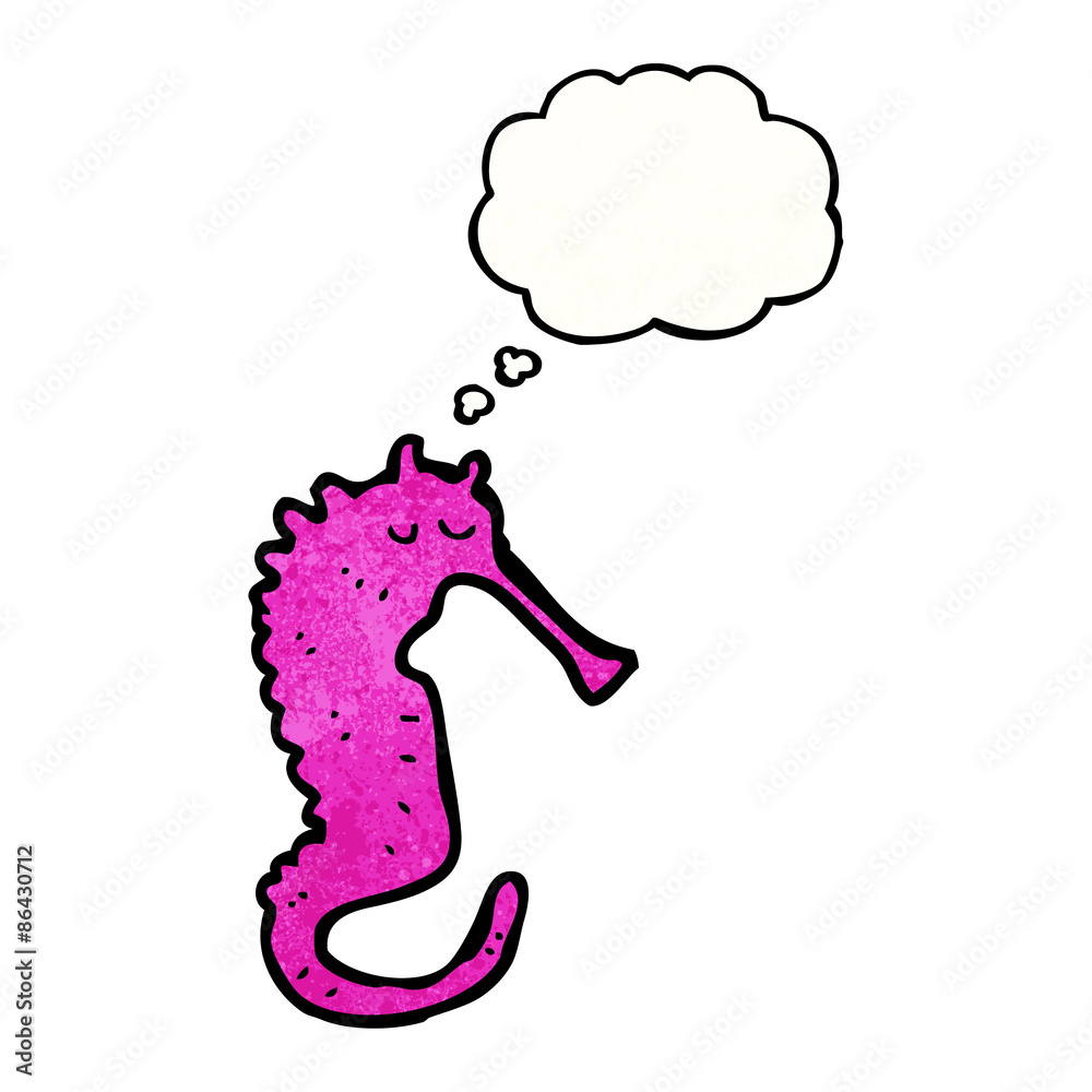 Fototapeta premium cartoon seahorse