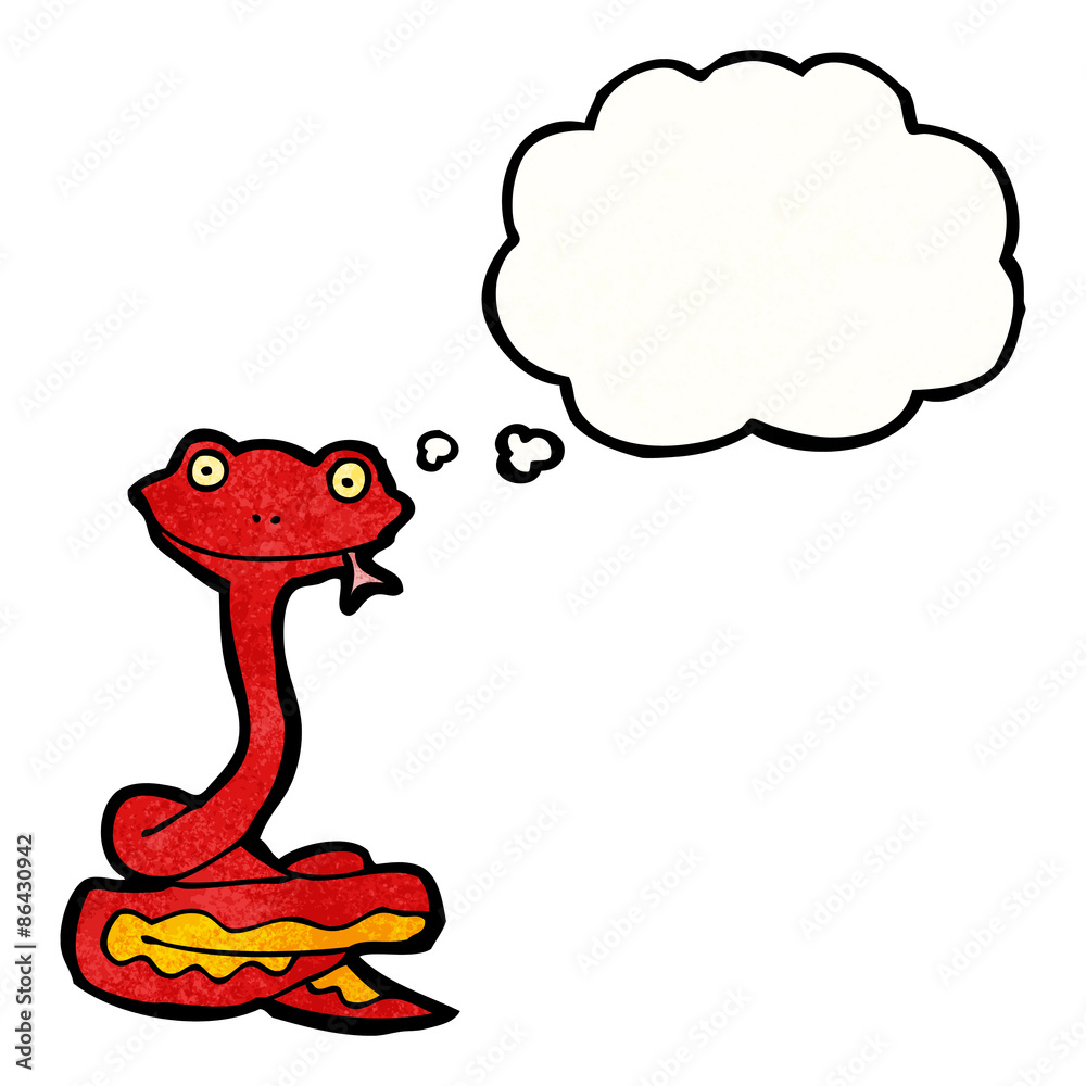 Fototapeta premium friendly snake cartoon