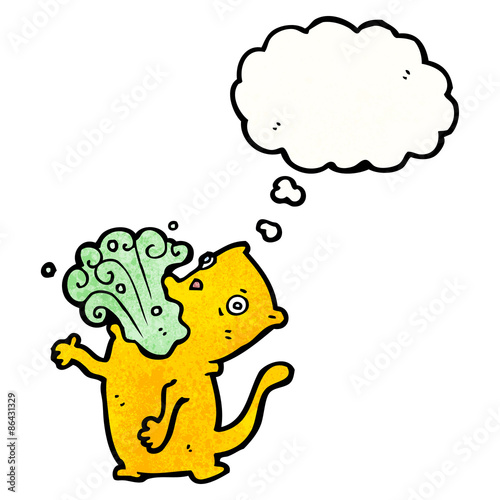 burping cat cartoon