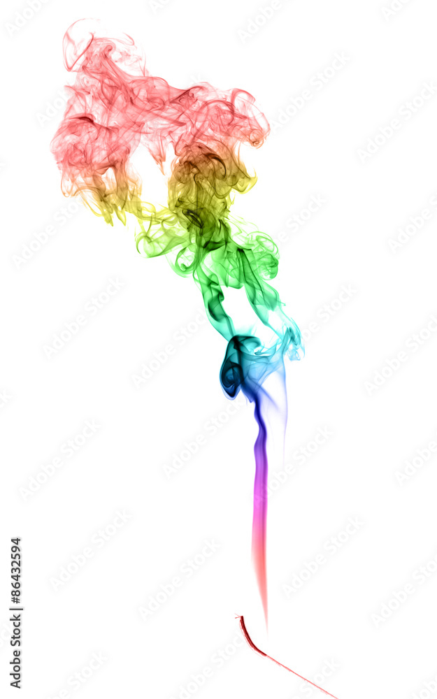 Fototapeta premium Abstract multicolored smoke