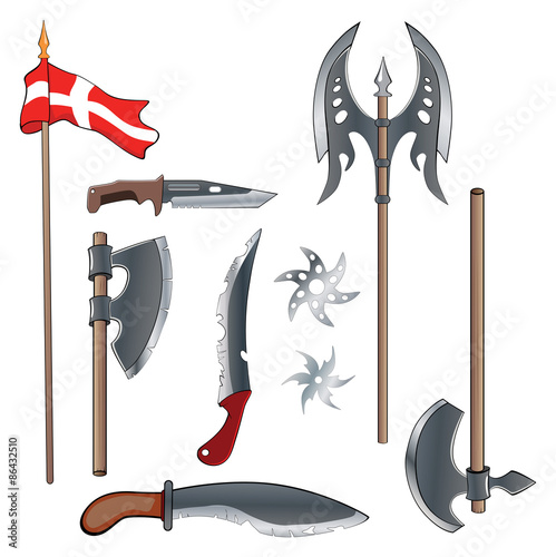 A military weapon set for a computer game