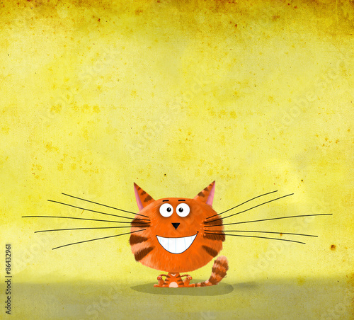 Canvas Print Little Kitten with Tiger's Stripes
