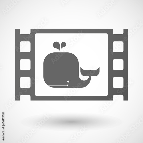 35mm film frame with a whale