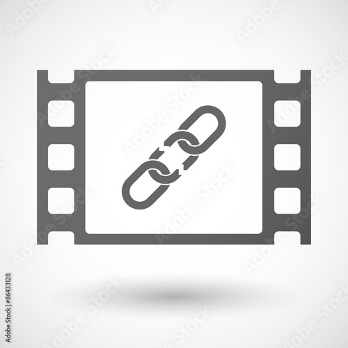 35mm film frame with a broken chain
