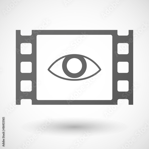 35mm film frame with an eye