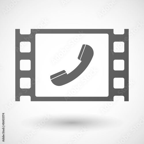 35mm film frame with a phone
