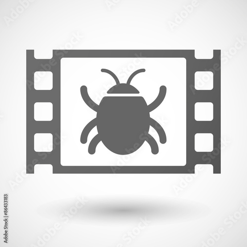 35mm film frame with a bug