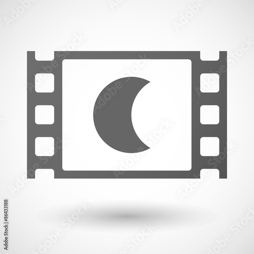 35mm film frame with a moon