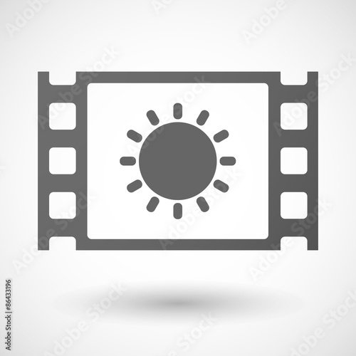 35mm film frame with a sun