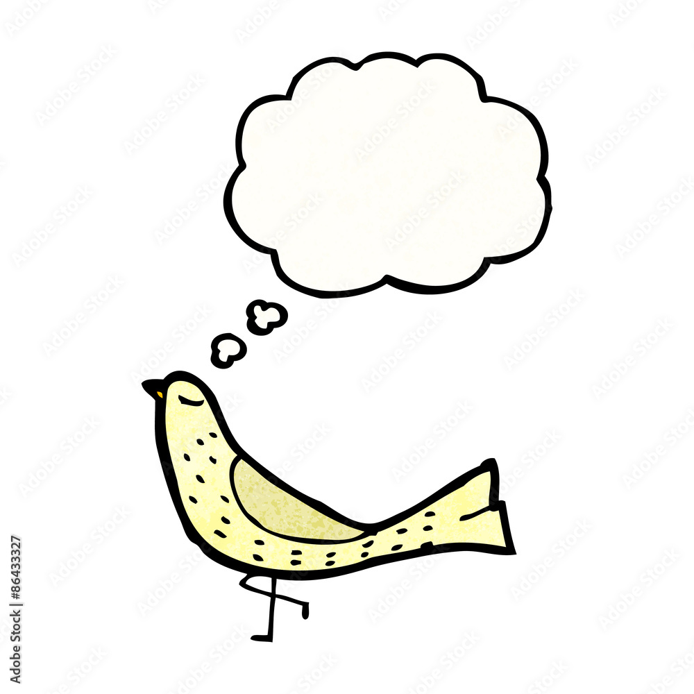 bird with thought bubble cartoon bird with thought bubble cartoon