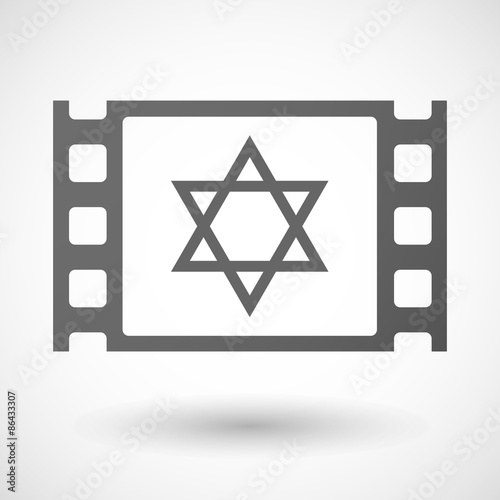 35mm film frame with a David star