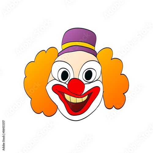 illustration of smiling clown